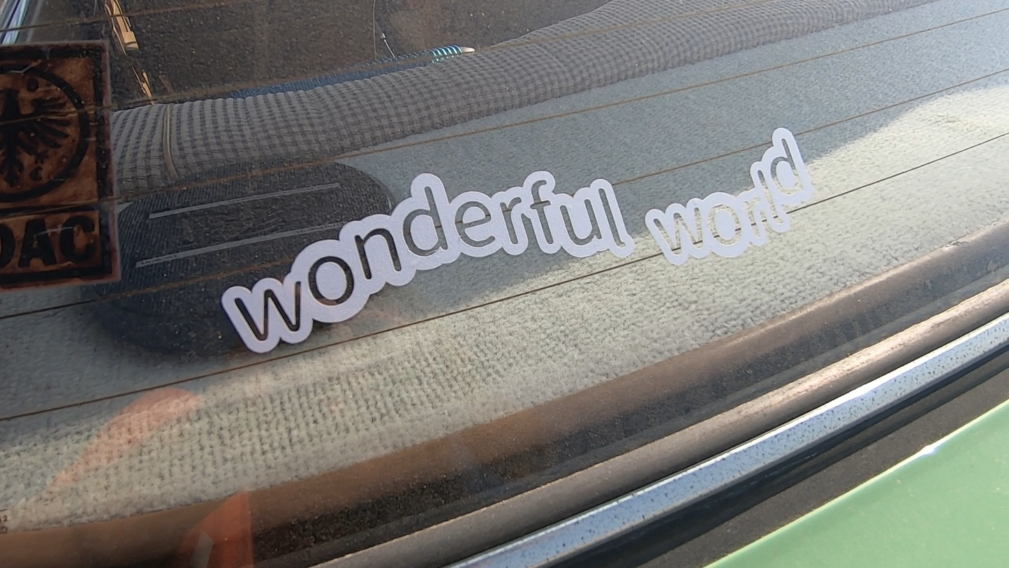 Classic wonderful world sticker