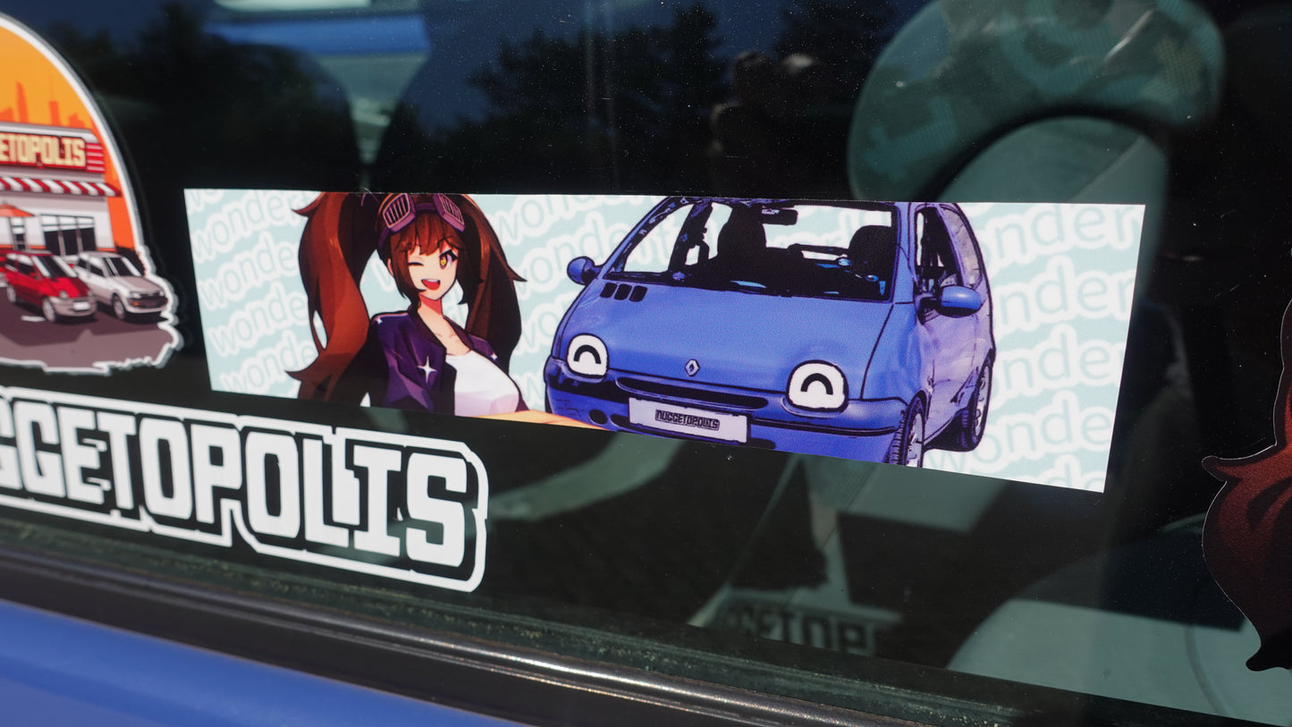 Monika & the blu slap stickers