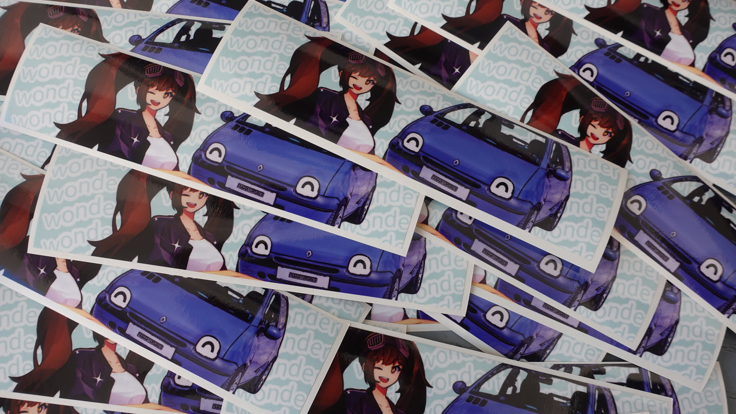 Monika & the blu slap stickers