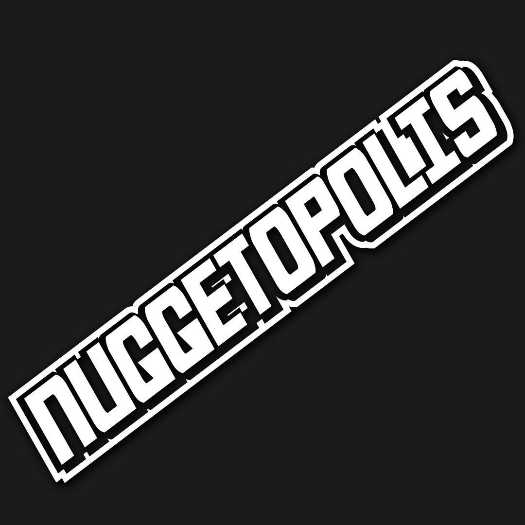 Nuggetopolis white sticker