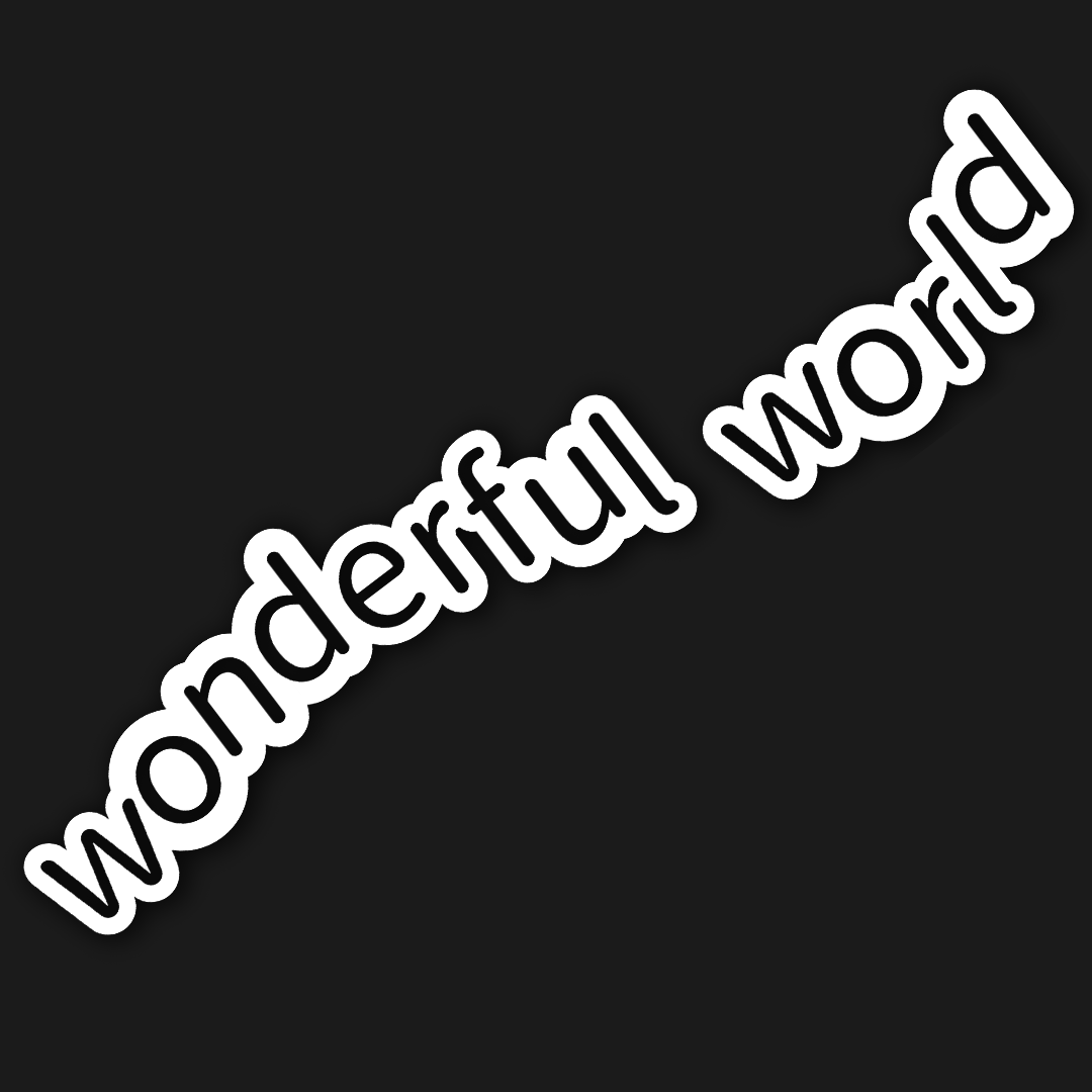 Classic wonderful world sticker